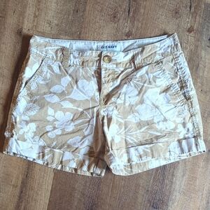 Old Navy Women's Tan Floral Shorts